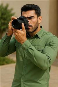 پیراهن کتان کجراهexi-day  سبز