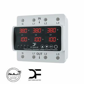محافظ سه فاز ولتاژ و جریان 100 آمپری دیپ فیوژن (380V) (کنترل فاز و بار سه فاز)