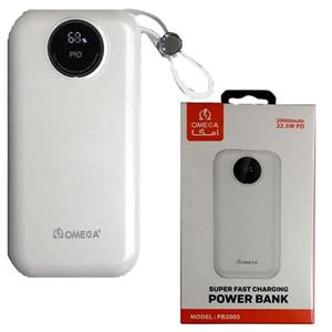 پاوربانک 20000mAh امگا (OMEGA) مدل PB2005 (با 6 ماه گارانتی )