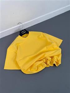 تیشرت مردانه ساده پارچه ماکان زرد کد 211333