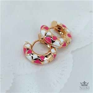 گوشواره حلقه ای میناکاری ژوپینگ