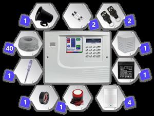 پکیج کامل دزدگیر اماکن هوشمند گودآلارم مدل GM160A با 4 چشم