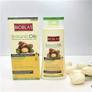 شامپو آرگان مدل Botanic Oils کاهش ریزش مو بدون پارابن و فتلات حاوی روغن ارگان و روغن زیتون ارگانیک تنظیم ph مو مناسب برای انواع مو بدون ایجاد حساسیت با تاثیرگذاری سریع