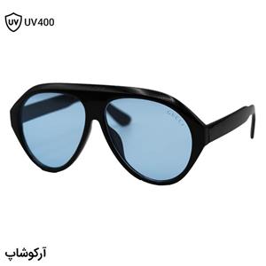 عینک دید در شب ترند GUCCI با فریم شکل خلبانی، رنگ مشکی و لنز آبی رنگ مدل ZN3607