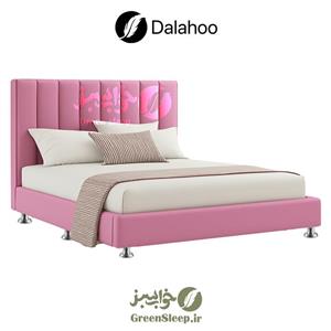 تخت خواب باکس هتلی ثابت دالاهو (اقتصادی) سایز 140 دو نفره به همراه تاج طرح عمودی