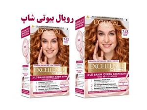 رنگ موی لورال EXCELLENCE شماره 7.43 رنگ مسی سلطانی