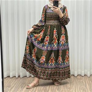 پیراهن کریشه فری سایز تا 52 زنانه وارداتی چهارفصل کمربنددار شیک راحت بدون چروک سایه و بدن نما نیست