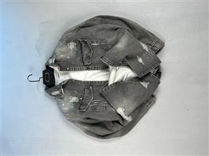 کت جین مردانه طوسی آبرنگی زاپ دار 308907