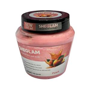 اسکراب لایه بردار صورت و بدن شیگلم مدل هلو مناسب برای انواع پوست حجم 300 میلی لیتر