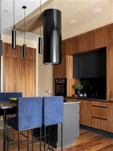 هود استوانه ای مشکی چیاکی_Cylindrical kitchen hoodهود جزیره استوانه ای مشکی چیاکی.هود استوانه_هود