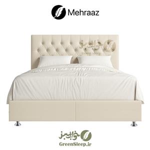 تختخواب باکس هتلی ثابت مهراز (اسپیشیال) سایز 90 یکنفره به همراه تاج چستر