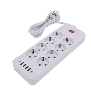 چندراهی برق پاورسوکت مدل F34u Type-C هشت خانه