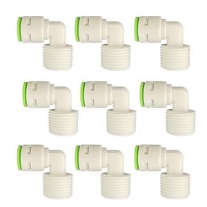 اتصال زانویی رزوه به فیتینگ تکومن مدل 3/8 به 10 مجموعه 9 عددی