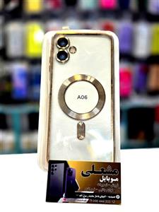 قاب اورجینال الکترواستاتیک Magsafe لنز گلس دار Samsung Galaxy A06 - طلایی