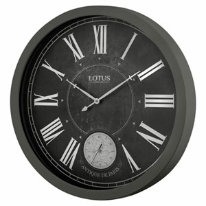 ساعت دیواری چوبی لوتوس مدل گاردینا قطر 80 سانت بزرگ طوسی کد 7737 w خانمان مدل 341167