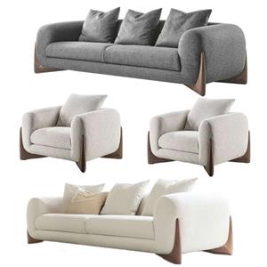 مبل راحتی 8 نفره پیمان مبل مدل تدی با روکش پارچه و پایه چوب، دارای 8 عدد کوسن کن مدل 404228