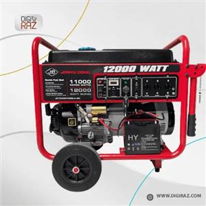 موتور برق 12کیلووات 3 فاز سه‌گانه‌سوز  ریموت دار جیانگ دانگ مدل JD12000THEBT-A-RC-LPG-NG