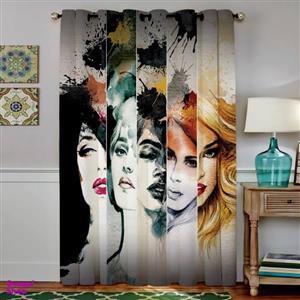 پرده مخمل رنس مدل C4-50028 ارتفاع 190 سانتی متر چند رنگ
