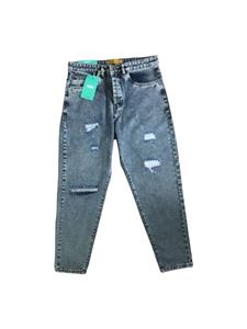 شلوار مام فیت GOOZAL آبی کثیف 5 زاپ کد 2034