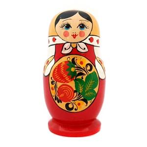 ماتروشکا 5 تایی تم قرمز توت فرنگی