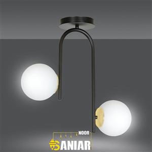 لوستر مولکولی فلزی شیک | طراحی هندسی مدرن