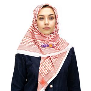 چفیه پاکستانی پلی استر قرمز سایز105*105 کد96