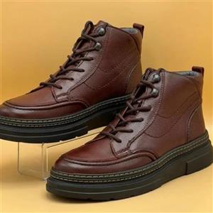 نیم بوت مردانه  تمام چرم زیره لاستیک درجه 1 شمس سوبارو 2