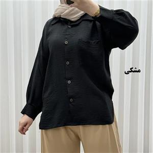 شومیز جلو دکمه صوفیا فری سایز مناسب تا 48 تنخور راحت چهارفصل بدون سایه انداختن