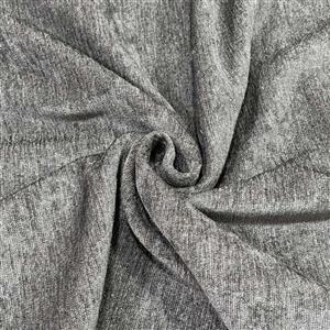 پارچه پرده عرض 2.85 متر مدل والا طرح مخمل شانل رنگ طوسی