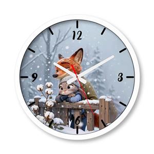 ساعت دیواری بزرگ راویتا طرح زوتوپیا عاشقانه دونفره - Zootopia کد 3759
