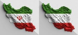 پرچم نقشه سه بعدی ایران