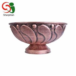 جام رومیزی پتینه مدل اشکی رنگ نقره ای
