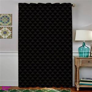 پرده مخمل رنس مدل C4-50090 ارتفاع 190 سانتی متر رنگ مشکی