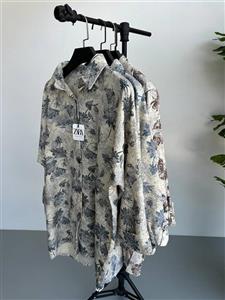 شومیز لینن آستین دکمه زنانه