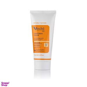 کرم ضد آفتاب رنگی وچه  SPF50 رنگ بژ روشن مناسب پوست چرب و مستعد آکنه حجم 40 میلی لیتر