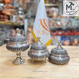 قندان مسی گلبرگ کروم مدل سفینه ای