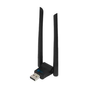 کارت شبکه USB بی سیم دوباند 2.4 & 5 Ghz دو آنتن BAYBEL 300Mbps مدل D-55