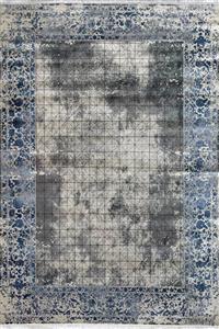 فرش کاشان 700 شانه کلکسیون آرین کد 70020 زمینه ذغالی-طلایی (برجسته)