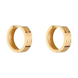 گوشواره حلقه ای طلا 18 عیار زنانه گلدم مدل تراشE-2310014 