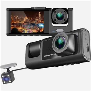 دوربین ثبت وقایع خودرو بلک باکس مدل C309 سه لنز با کیفیت فول اچ دی