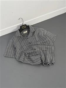 پیراهن مردانه راه راه مشکی کد 218101