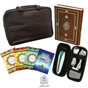 قلم هوشمند قرآنی بصیر بسته مدل 40گیگ با قرآن 604صفحه ای و منتخب مفاتیح با کیف برزنتی