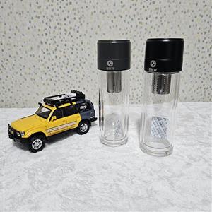 فلاسک شیشه ای نوشیدنی با لوگوی BMW