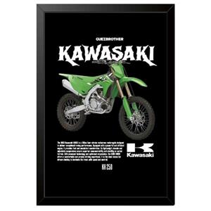 تابلو بکلیت طرح موتور کاوازاکی Kawasaki KX 250 مدل B-po1896 فریم مشکی