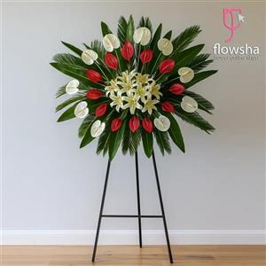 پایه گل افتتاحیه لیلیوم و آنتوریوم سودا