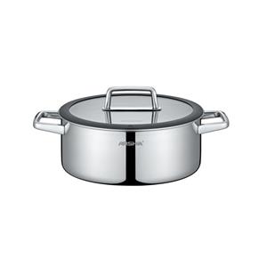 ماهی تابه دو دسته عرشیا مدل SS050-3342 سایز30 سانتی متری کف لیزری
