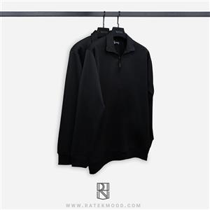 نیمزیپ مشکی دورس سه نخ خارخورده درجه یک ساده بیسیک بسیار پرفروش