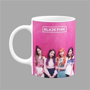 ماگ سرامیکی طرح گروه موسیقی بلک پینک مدل black pink کد 09