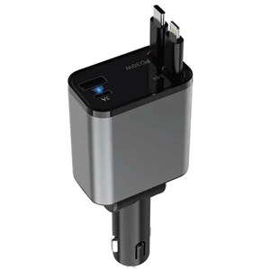 شارژر فندکی فست شارژ 50 وات گرین لاین Retractable 50W Car Charger