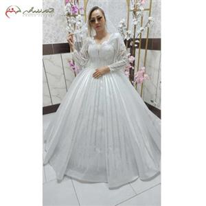 لباس عروس سنگدوزی شده پرکار و براق